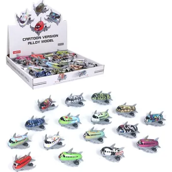 autíčko Letadlo veselé s očima na zpětné natažení kovové 16 druhů