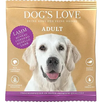 Krmivo pro psa Dog's Love vzorek granulí Jehněčí Adult 80g