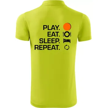 Pánská košile Hokejbal - Play eat sleep repeat - Polokošile Victory sportovní (dresovina) - 2XL ( Limetková )