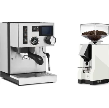 Kávovar Rancilio Silvia BC PID + Eureka Mignon Silenzio 55, CR white