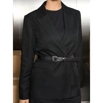 Dámské sako Sinsay - Dámské sako s páskem - černá - 404GY-99X - 404GY-99X-XXL