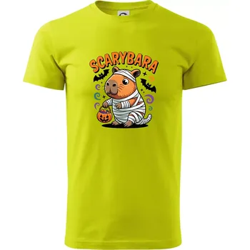 Pánské tričko SCARYBARA - Klasické pánské triko vyšší gramáže - 4XL ( Limetková )