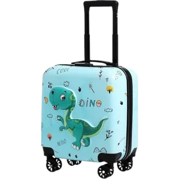 Dětský kufr 3D Dino – lehký cestovní kufr na kolečkách s kódovým zámkem, 47x35x23cm