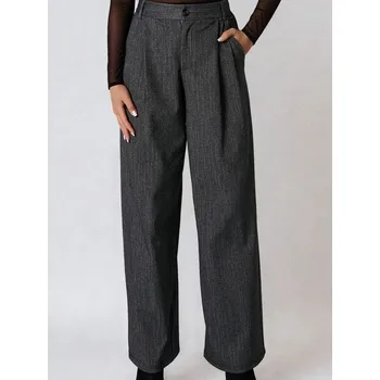 Dámské kalhoty Sinsay - Kalhoty wide leg - šedá - 502FJ-86X - 502FJ-86X-XS