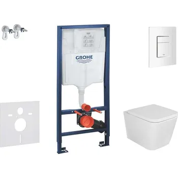 Grohe Rapid SL - Set předstěnové instalace, klozetu Arkas I sedátka softclose, tlačítko Skate Cosmopolitan, alpská bílá SANI11BA3104