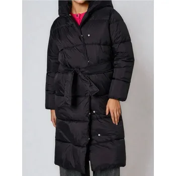 Dámský kabát Sinsay - Prošívaný kabát s kapucí - černá - 629FH-99X - 629FH-99X-XS