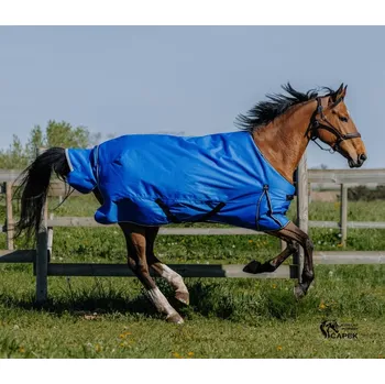 Deka pro koně Deka výběhová EquiTheme -TYREX AISANCE II 1200D 150G- - Modrá - 135cm