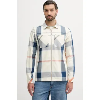 Pánská košile Bavlněná košile Barbour ETTRICK pánská, béžová barva, relaxed, MOS0305 01X, vel. S