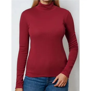 Dámské oblečení Sinsay - Halenka s&nbsp;dlouhými rukávy - burgundy - 480EU-83J - 480EU-83J-M