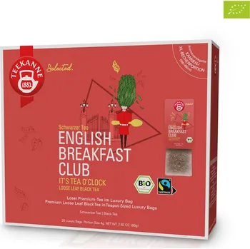 Čaj Teekanne BIO Selected. English Breakfast Club Luxury Bag Koupit: 1 karton