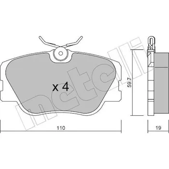Brzdová destička Sada brzdových destiček, kotoučová brzda METELLI 22-0061-0