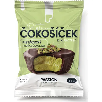 Čokoláda Passion nutrition Passion Čokošíček Pistáciový v hořké čokoládě 50g