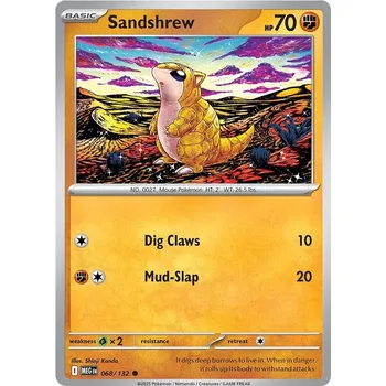 Sběratelská karetní hra Sandshrew 068/132 - Mega Evolution Typ karty: Non-Holo