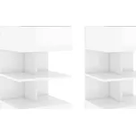 vidaXL Noční stolky 2 ks bílé s vysokým leskem 40 x 35 x 65 cm