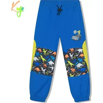 Dětská móda Chlapecké šusťákové kalhoty zateplené Kugo DK8500 modré (Chlapecké zimní kalhoty Kugo)