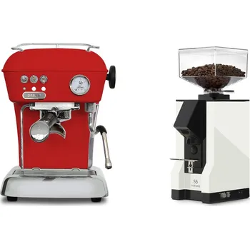 Kávovar Ascaso Dream ONE, Love Red + Eureka Mignon Silenzio 55, BL white