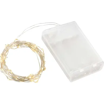 Vánoční dekorace Linder Exclusiv Vánoční řetěz měděný na baterie Teplá bílá 50 LED