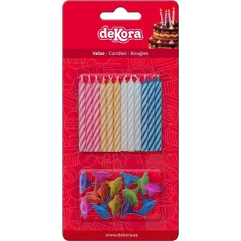Dortová svíčka Dortové svíčky barevné se zápichem 24ks - Dekora