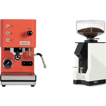 Kávovar Profitec GO, red + Eureka Mignon Silenzio 55, BL white