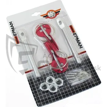 Kapota Hliníkové úchyty kapoty Červená