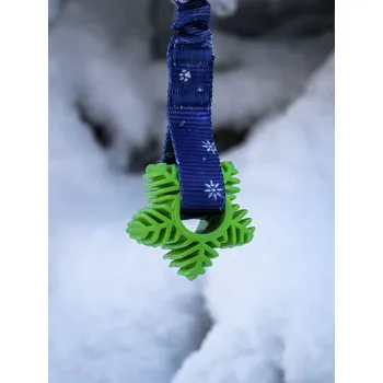 Hračka pro psa hračka SNĚHOVÁ VLOČKA s amortizérem - zelená 4dox