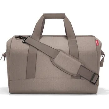 Cestovní taška Allrounder L herringbone mokka elegantní cestovní taška MT6054, Reisenthel