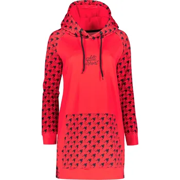 Dámská mikina Dámská funkční prodloužená mikina premium ALTISPORT VOJ/ALW048MI03 ČERVENÁ XL