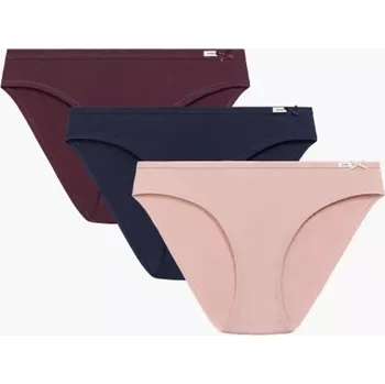 Kalhotky Sada 3 kalhotek Atlantic 3CLP-001 bikini A'3 S-XL Velikost: S, Barva: różowy-wino-granatowy