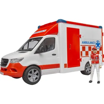 autíčko BRUDER 02676 Mercedes-Benz Sprinter sanitka s řidičem na baterie Světlo Zvuk | AS84