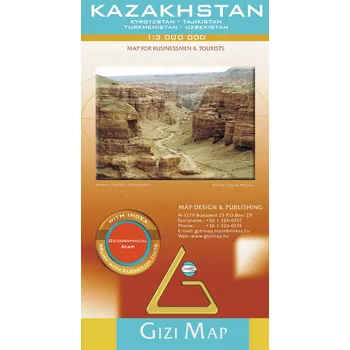 GiziMap vydavatelství mapa Kazakhstan & Kyrgystan-Tajikistan-Turkmenist-Uzbék 1:3 mil. geogr.