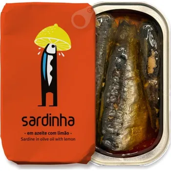 konzervovaná ryba A Banca da Sardinha Sardinky v olivovém oleji s citronem, 120g