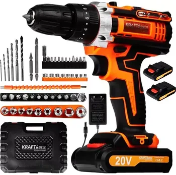 Aku vrtací šroubovák 20V s příslušenstvím KD3086 KRAFT&DELE