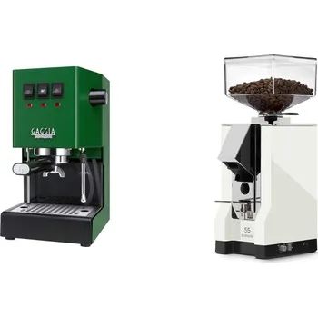 Kávovar Gaggia Classic E24, green + Eureka Mignon Silenzio 55, CR white