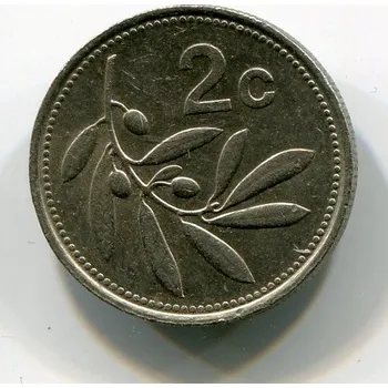 MALTA. 2 cents 1993.