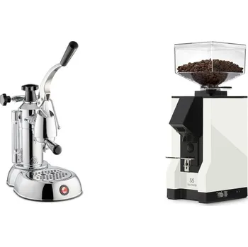 Kávovar La Pavoni Stradivari Lusso + Eureka Mignon Silenzio 55, BL white