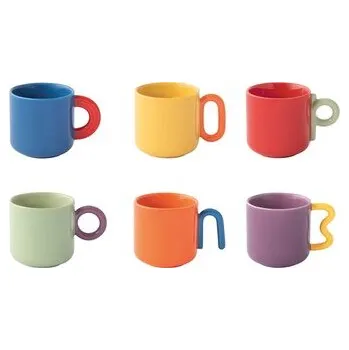 Sada šesti porcelánových hrnků Creative Coloured