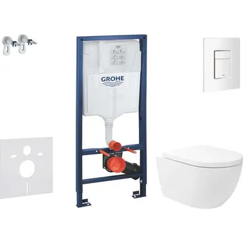 Grohe Rapid SL - Set předstěnové instalace, klozetu Oudee Vortex a sedátka softclose, tlačítko Skate Cosmopolitan, alpská bílá SANI11BA3108