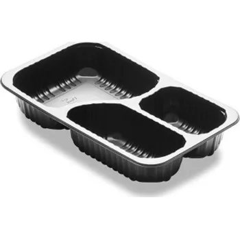 Jednorázové nádobí Miska na hotové jídlo 3-dílná Baseline/384ks