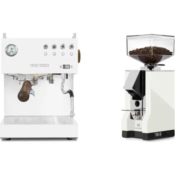 Kávovar Ascaso Steel DUO PID, White&Wood + Eureka Mignon Silenzio 55,…