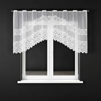 Záclona Dekorační oblouková krátká záclona na žabky MALWINA 100 bílá 250x100 cm MyBestHome