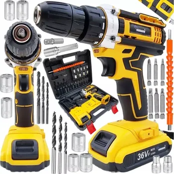 Aku vrtací šroubovák LI-ION 36V 2 baterie, kufřík + příslušenství OD9010 ONDRAGON
