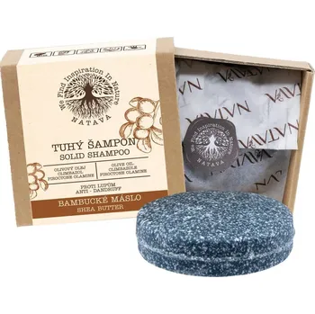 Šampon Tuhý šampón NATAVA Bambucké máslo – šampuk proti lupům 85g