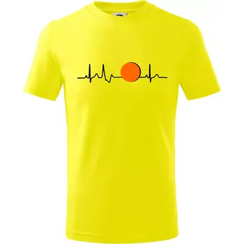 Chlapecké tričko Ekg Hokejbal - Tričko dětské bavlněné - 98 cm / 2 roky ( Citrónová )