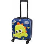 Dětský lehký plastový kufr na kolečkách s motivem rybičky, kódový zámek, 47x35x23cm, modrý