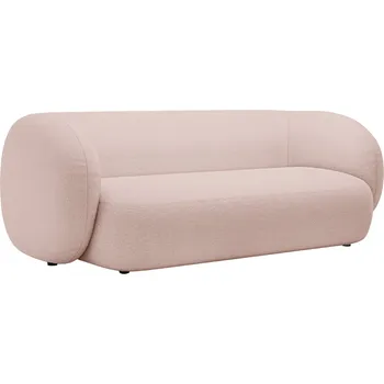 Pohovka Micadoni Světle růžová bouclé trojmístná pohovka Kate 213 cm