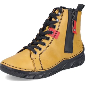 Dámská zimní obuv DÁMSKÉ KOTNÍKOVÉ BOTY RIEKER 55024-68 ŽLUTÁ Barva: ŽLUTÁ, Velikost: 36