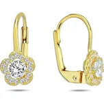 JVD Dámské zlaté klasické náušnice se zirkony ryz. 585/1000 ZE0913XJ72-2200