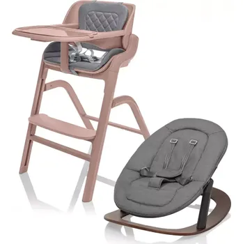 Zopa Set židlička Inspira + novorozenecký set + houpací základna Candy Pink