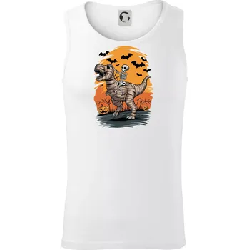 Halloween - dinosaurus a kostra - Tílko pánské Core - M ( Bílá )