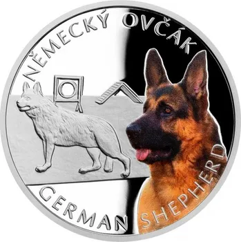 2021 - Stříbrná mince Německý ovčák - Psí plemena 1 NZD